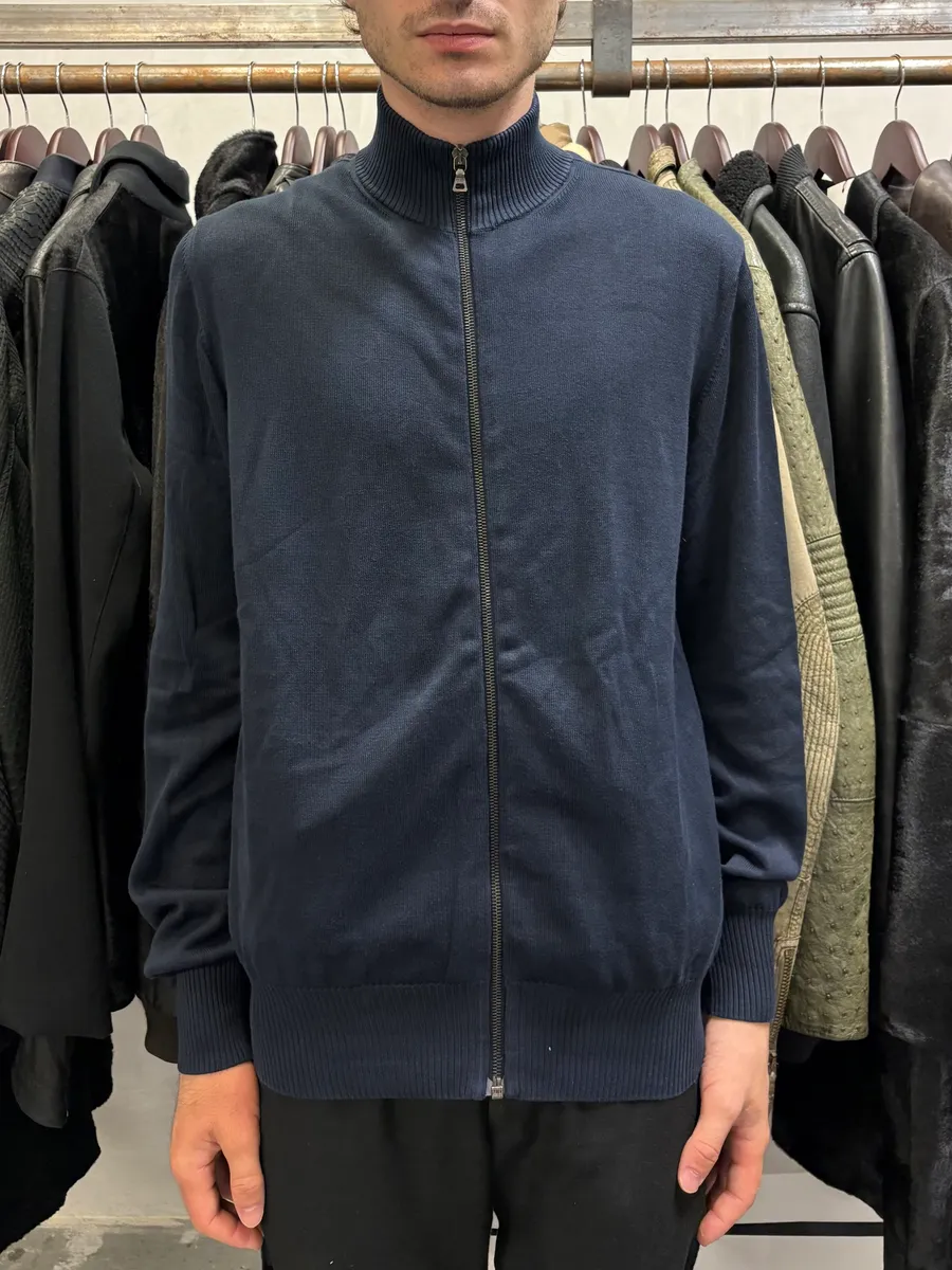 AW2008 Prada Navy Zip-up Sweater - Image 2