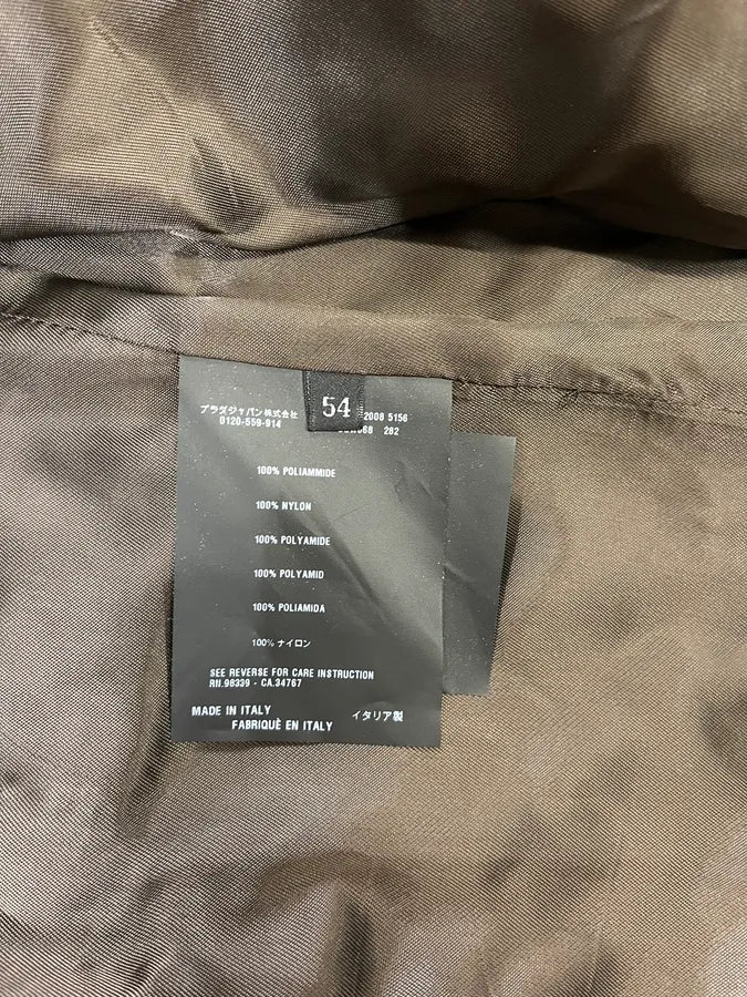 AW2008 Prada Nylon Cargo Brown Jacket - Image 9