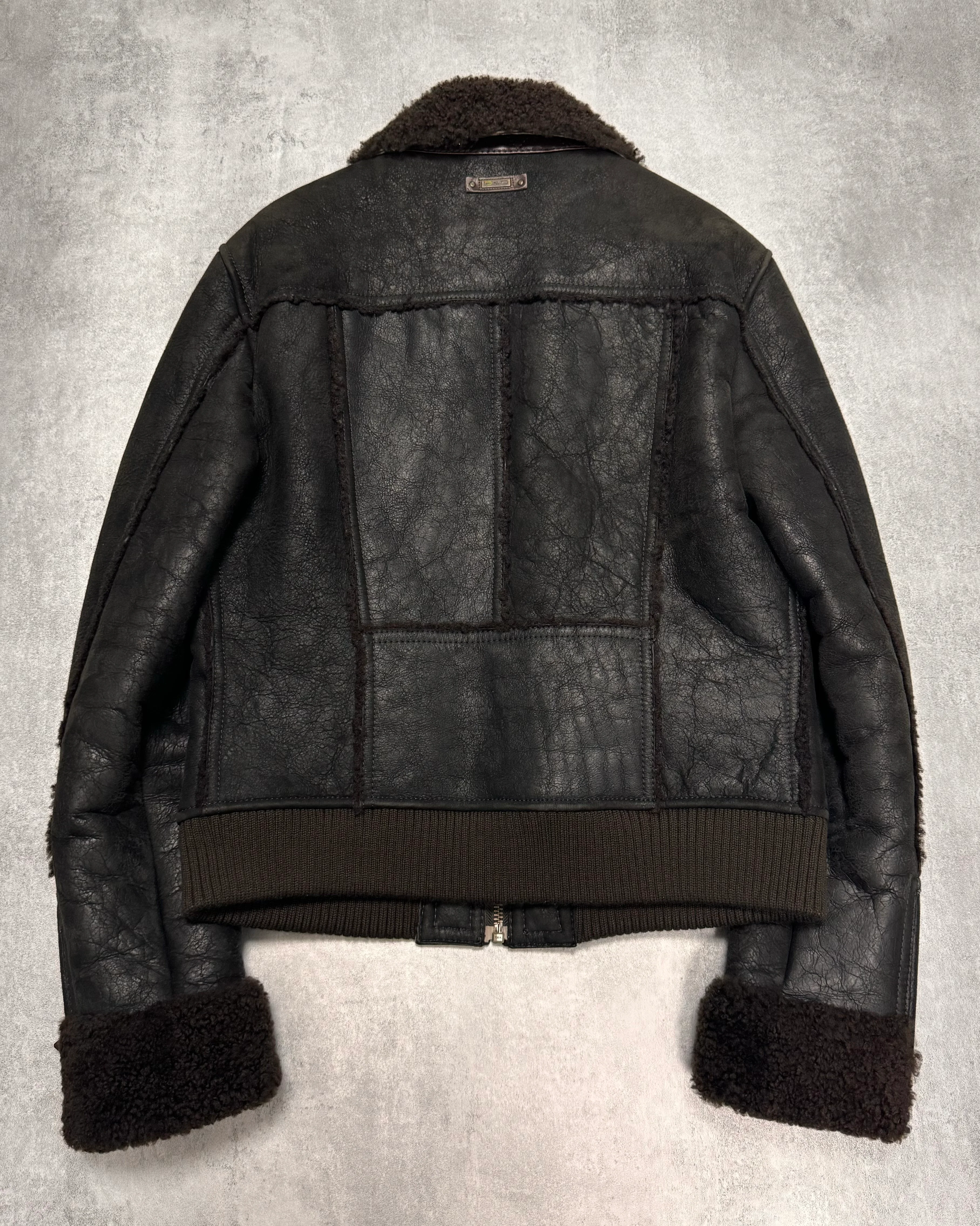 AW2009/10 Dolce & Gabbana Cargo Utility Bomber Shearling Leather Jacket (S/M) - Image 6