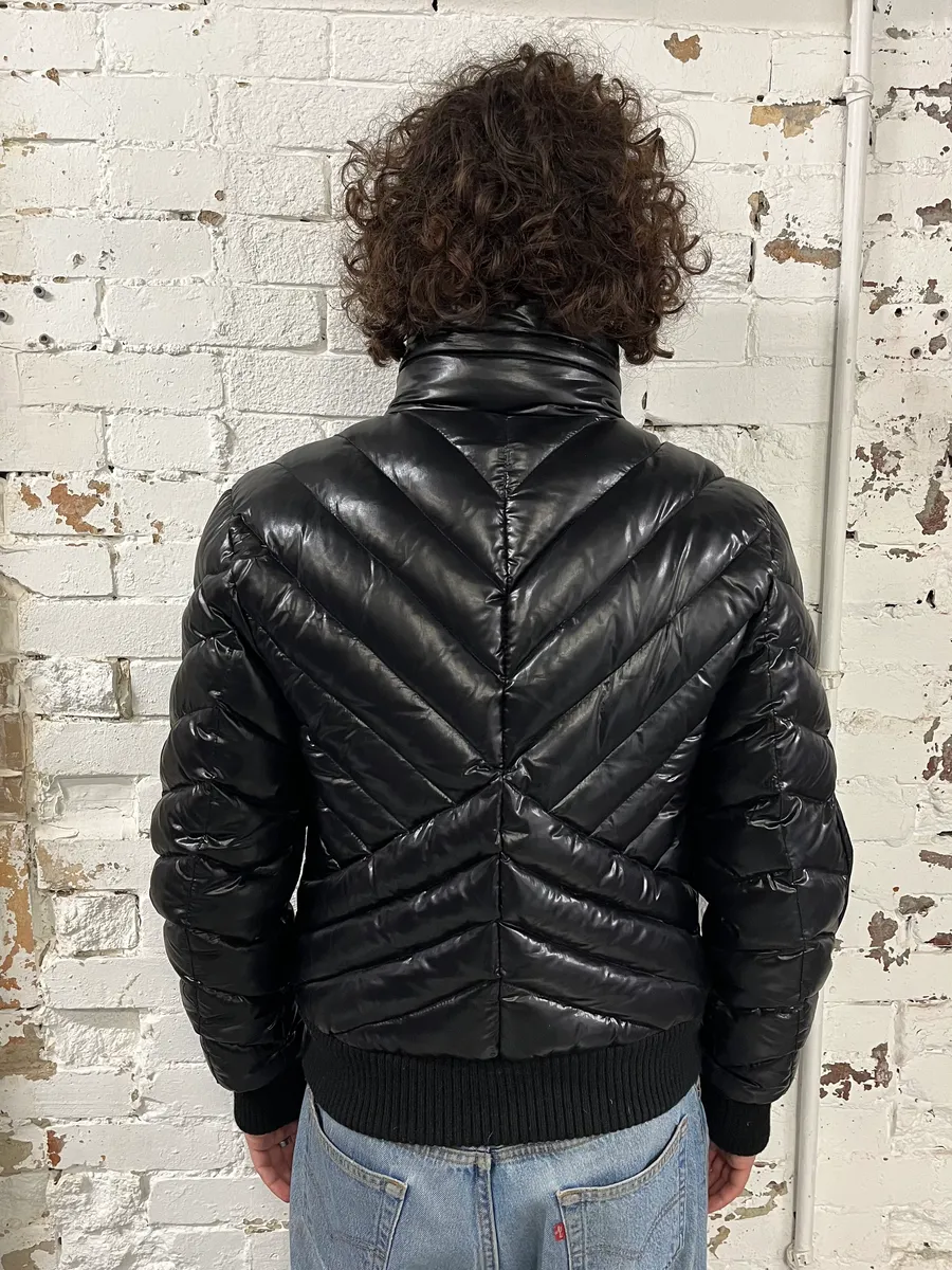 AW2009 Cavalli Black Puffer Jacket - Image 3
