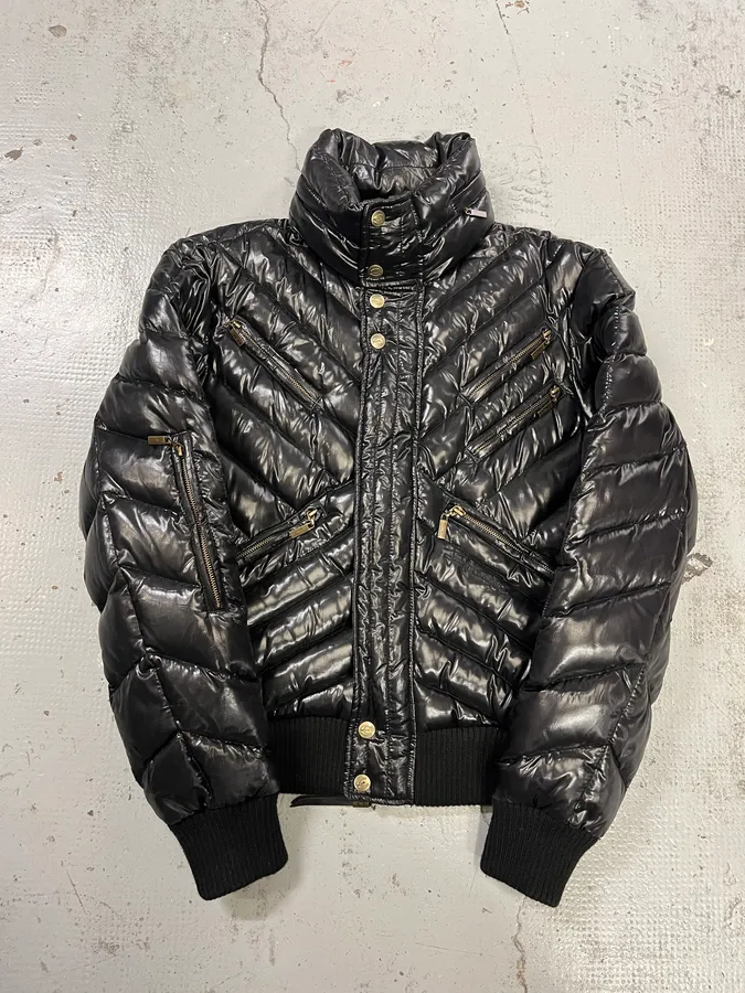 AW2009 Cavalli Black Puffer Jacket - Image 4