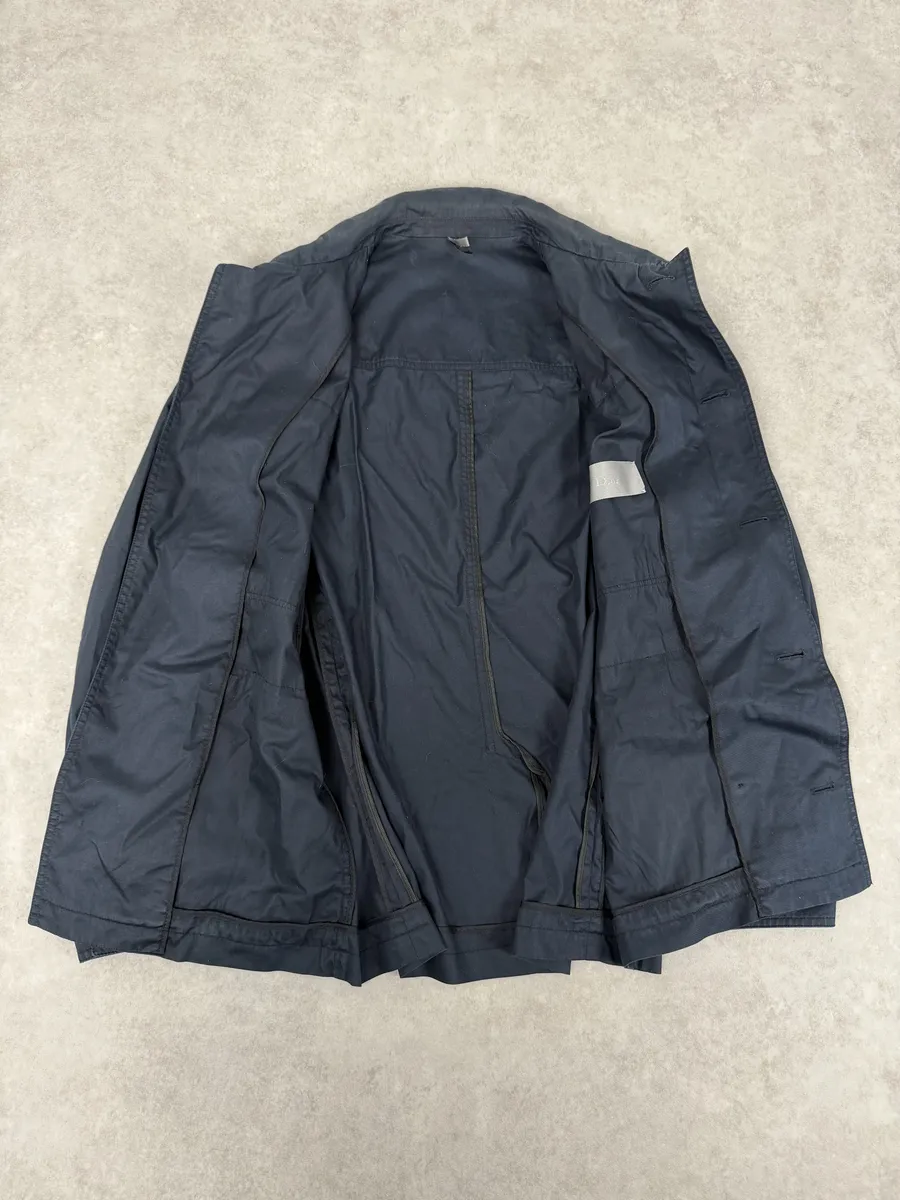 AW2009 Dior Saharienne Navy Buttoned Jacket by Kris Van Assche - Image 7