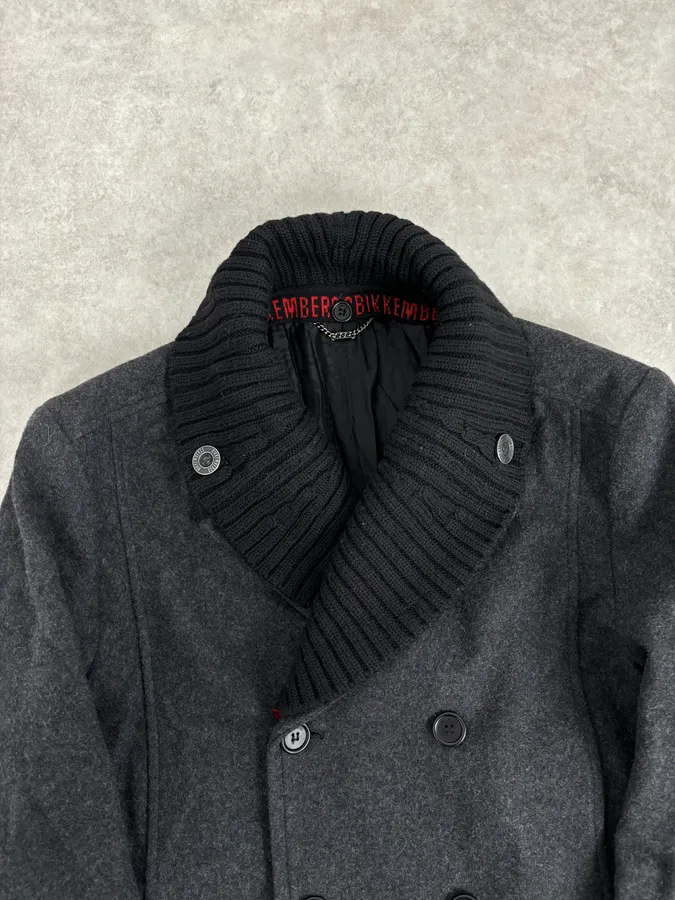 AW2009 Dirk Bikkembergs Grey Classy Wool Officer Jacket - Image 4