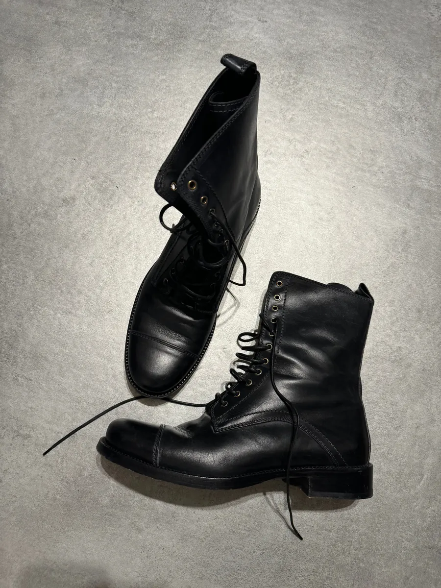 AW2009 Dolce & Gabbana Black High Combat Naval Boots - Image 2