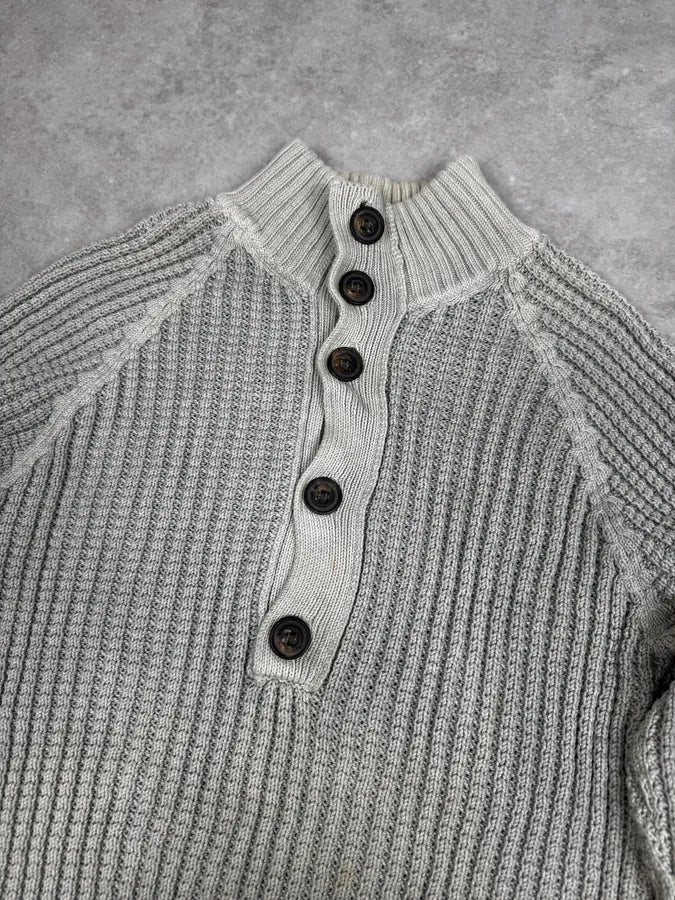 AW2009 Dolce & Gabbana Grey Buttoned Sweater - Image 3