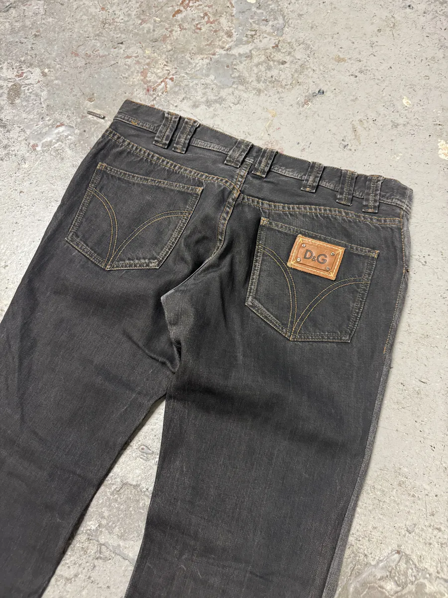 AW2009 Dolce & Gabbana Grey Faded Denim Jeans - Image 6