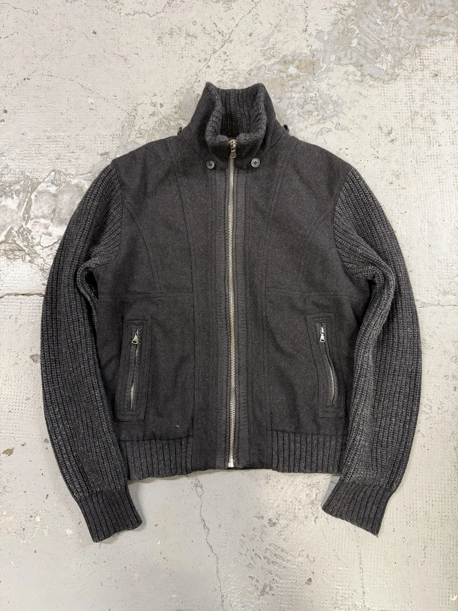 AW2009 Dolce & Gabbana Two Tone Grey Wool Jacket