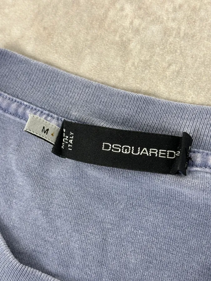 AW2009 Dsquared2 Dean & Dan Blue Graphic Print T-Shirt - Image 8