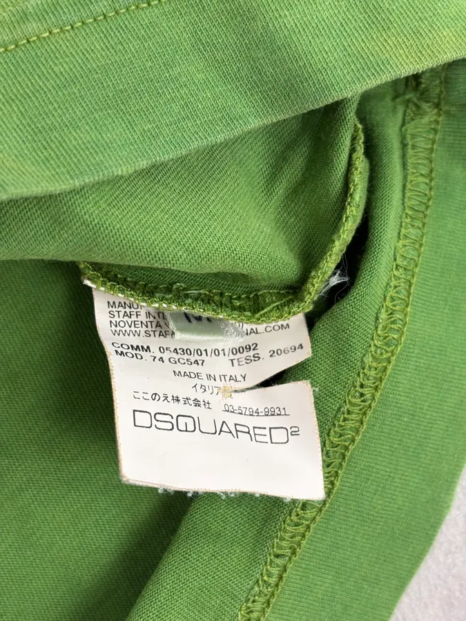 AW2009 Dsquared2 Green Miner Gone Crazy Longsleeves T-Shirt - Image 9