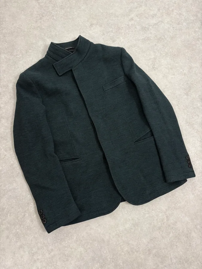 AW2009 Emporio Armani Asymmetrical Green Classy Jacket - Image 4