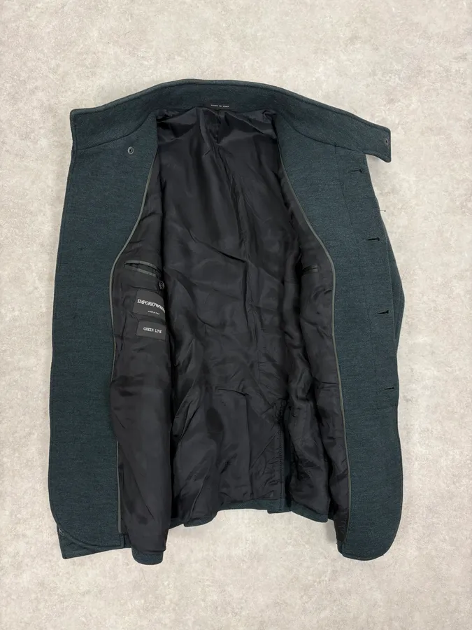 AW2009 Emporio Armani Asymmetrical Green Classy Jacket - Image 7