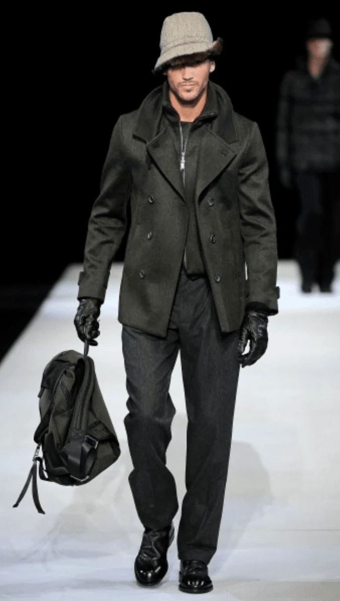 AW2009 Emporio Armani Dark Green Wool Caban Jacket - Image 2