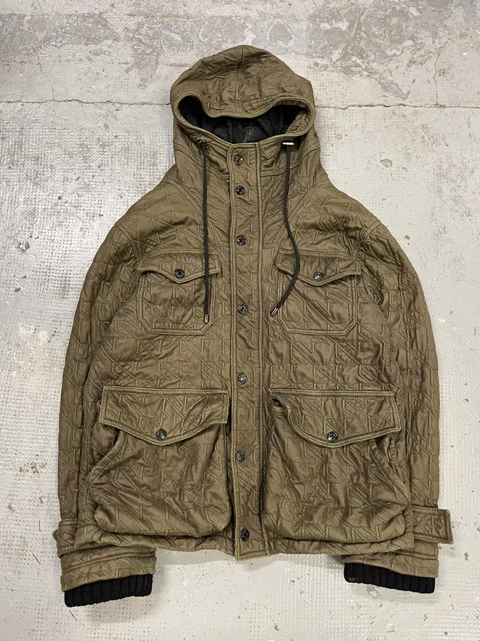 AW2009 Emporio Armani Utility Cargo Khaki Military Jacket - Image 5
