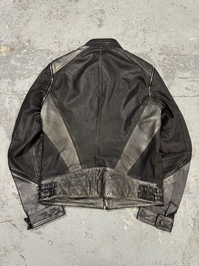 AW2009 Gucci Biker Detachable Sleeves Leather Jacket - Image 6