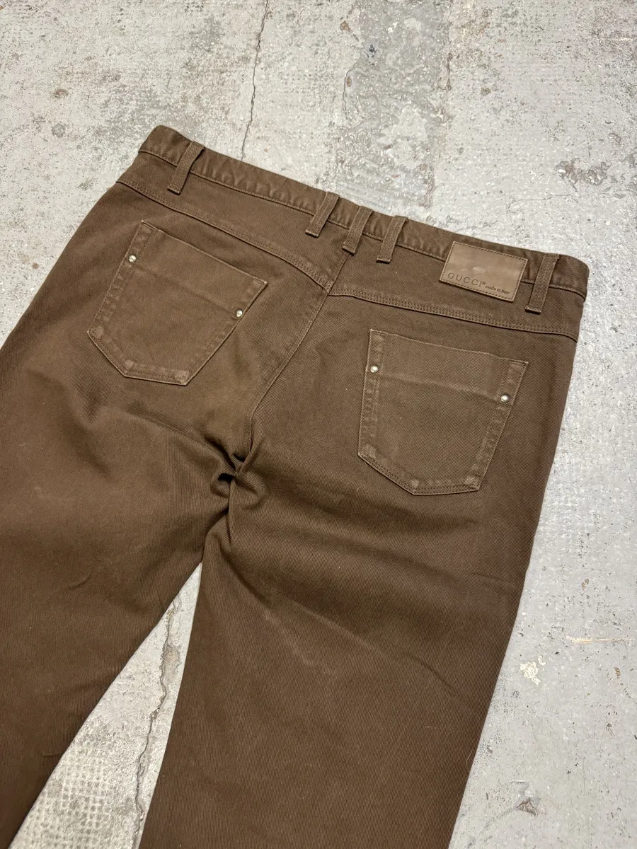 AW2009 Gucci Brown Cozy Regular Jeans - Image 6