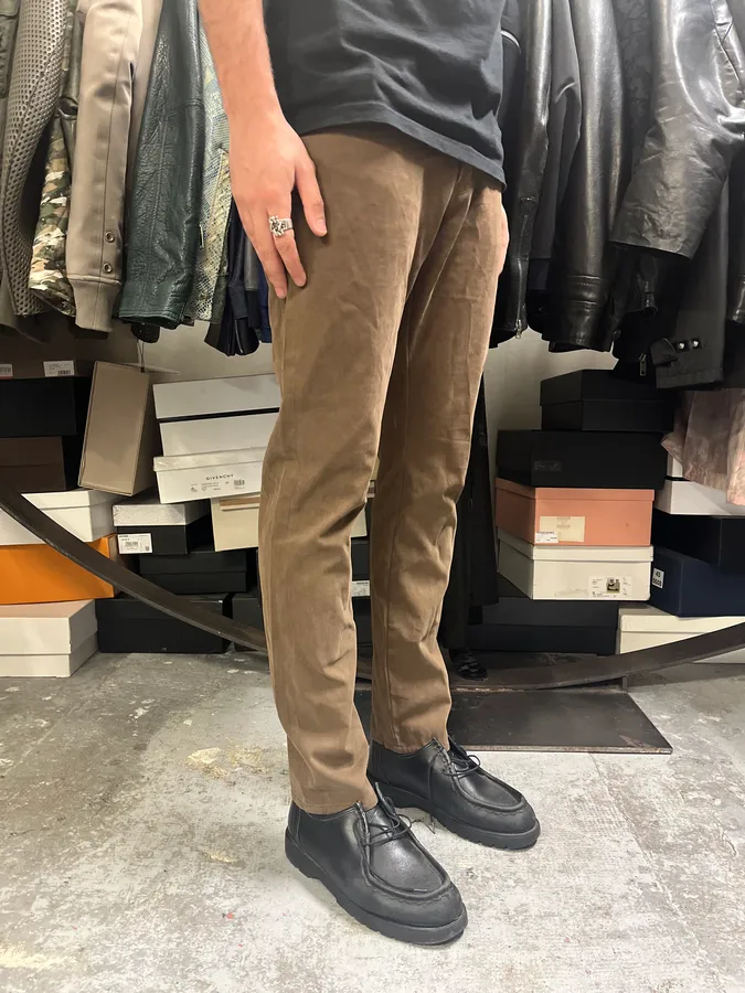 AW2009 Gucci Brown Minimalist Pants - Image 3