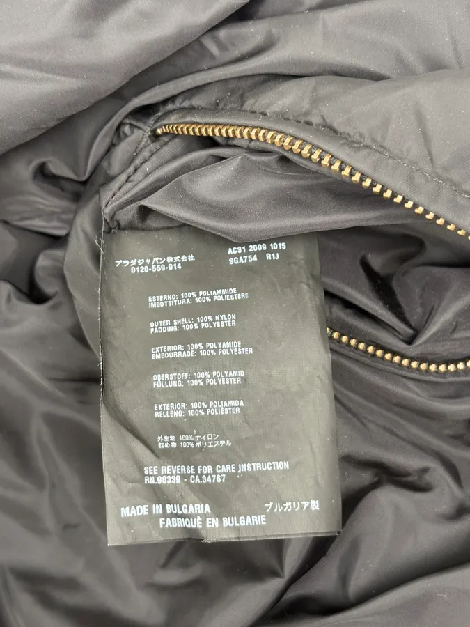 AW2009 Prada Black & Olive Reversible Nylon Linea Rossa Hooded Jacket - Image 13