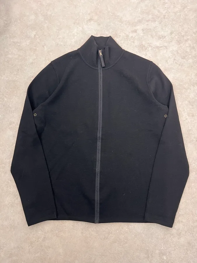 AW2009 Prada Black Wool Linea Rossa Zip-up Sweater - Image 3