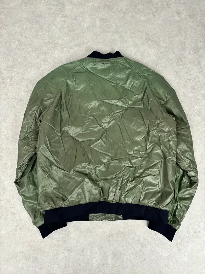 AW2009 Prada Green Nylon Lined Bomber Jacket - Image 5