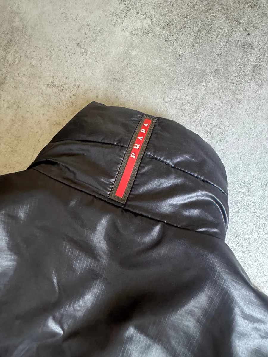 AW2009 Prada Light Tactical Black Puffer Jacket - Image 4