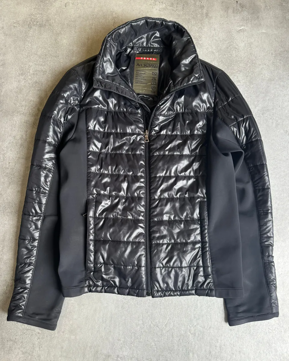 AW2009 Prada Light Tactical Black Puffer Jacket - Image 8