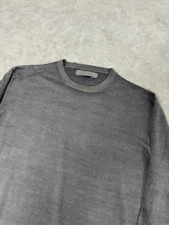 AW2009 Prada Luna Rossa Grey Gradient Classic Sweater - Image 5
