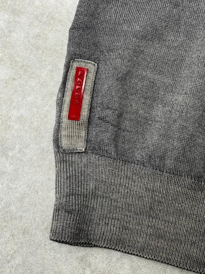 AW2009 Prada Luna Rossa Grey Gradient Classic Sweater - Image 8
