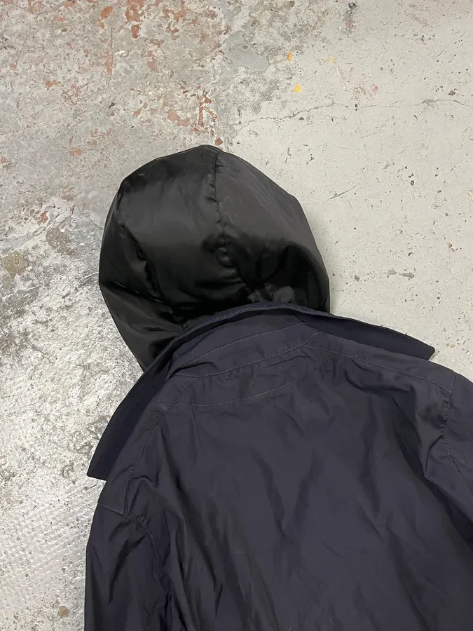 AW2009 Prada Navy Nylon Hooded Jacket Linea Rossa - Image 7