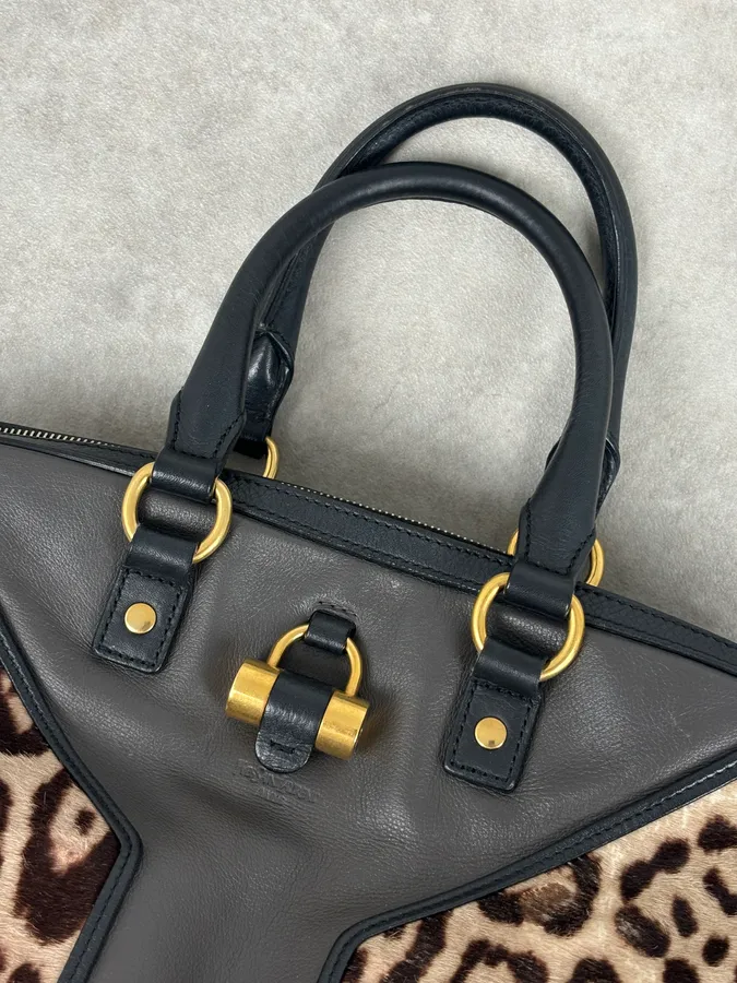 AW2009 Yves Saint Laurent Muse Leopard Pony Hair Leather Bag  Stefano Pilati - Image 6