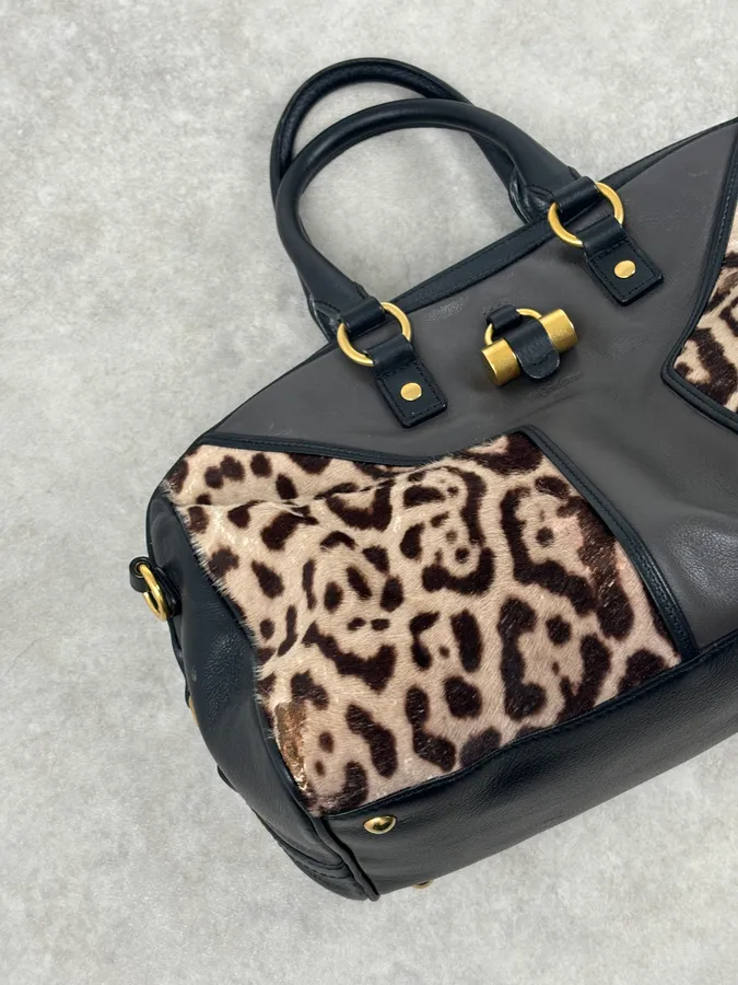AW2009 Yves Saint Laurent Muse Leopard Pony Hair Leather Bag  Stefano Pilati - Image 8