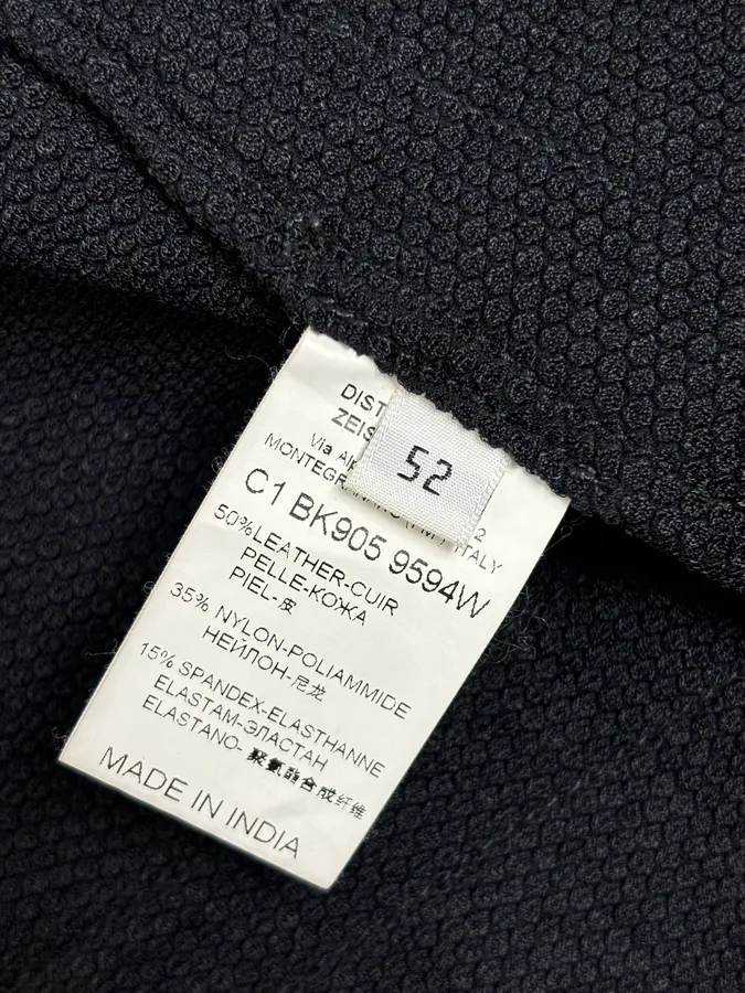 AW2010 Bikkembergs Hybrid Black Leather Jacket - Image 12