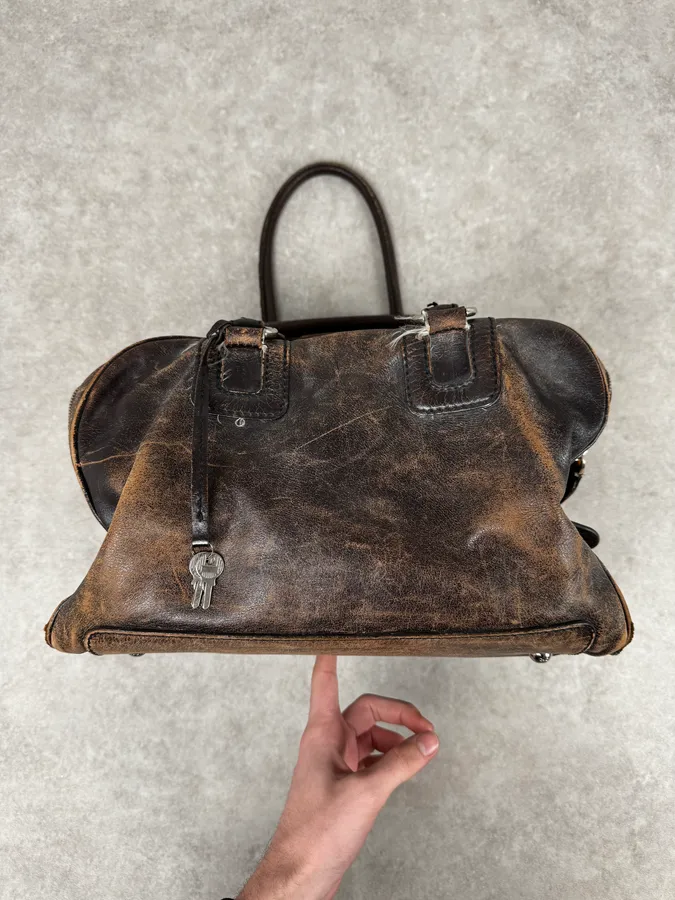 AW2010 Dolce & Gabbana Brown Multi Zip Lily Bag - Image 12
