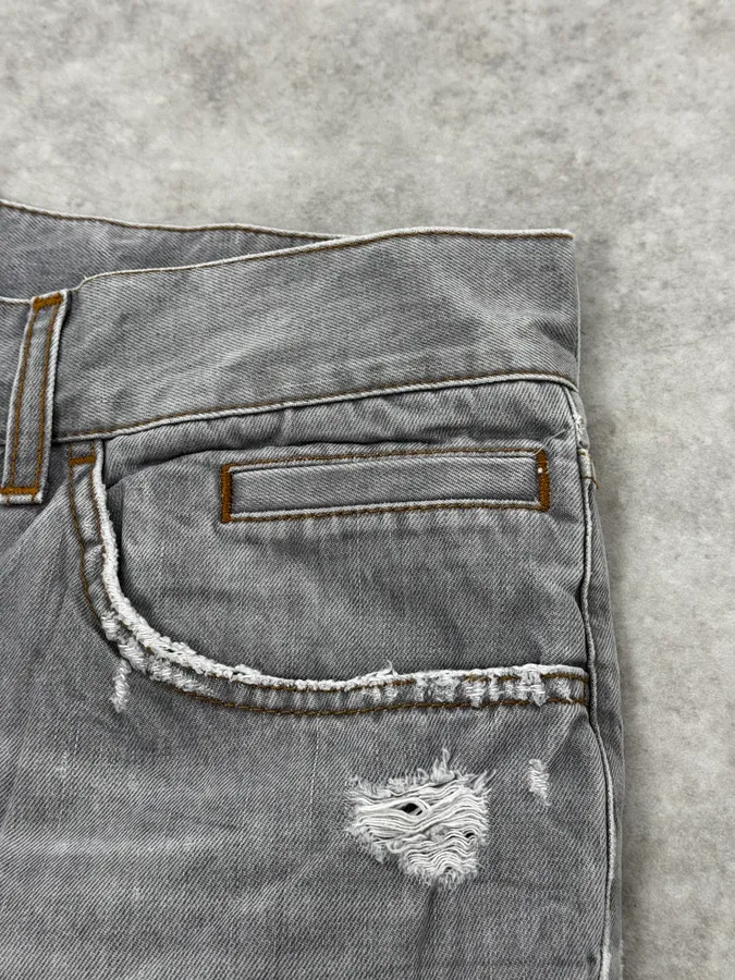 AW2010 Dolce & Gabbana Distressed Grey Denim Jeans - Image 10