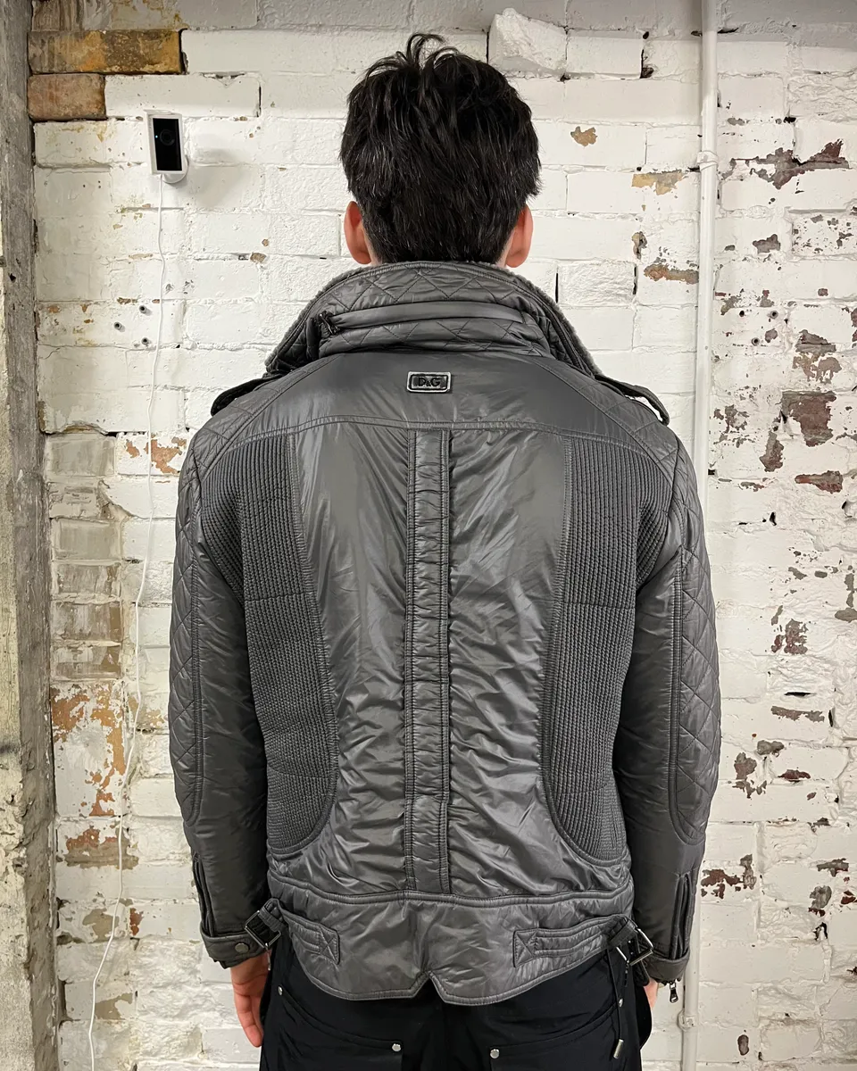 AW2010 Dolce & Gabbana Futuristic Astro Grey Puffer Jacket - Image 3