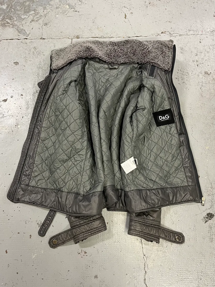 AW2010 Dolce & Gabbana Futuristic Astro Grey Puffer Jacket - Image 9