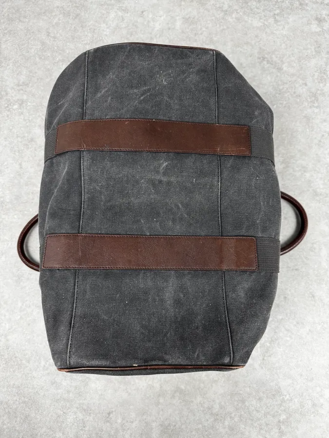 AW2010 Dolce & Gabbana Grey Canvas & Leather Lily Zip Bag - Image 9