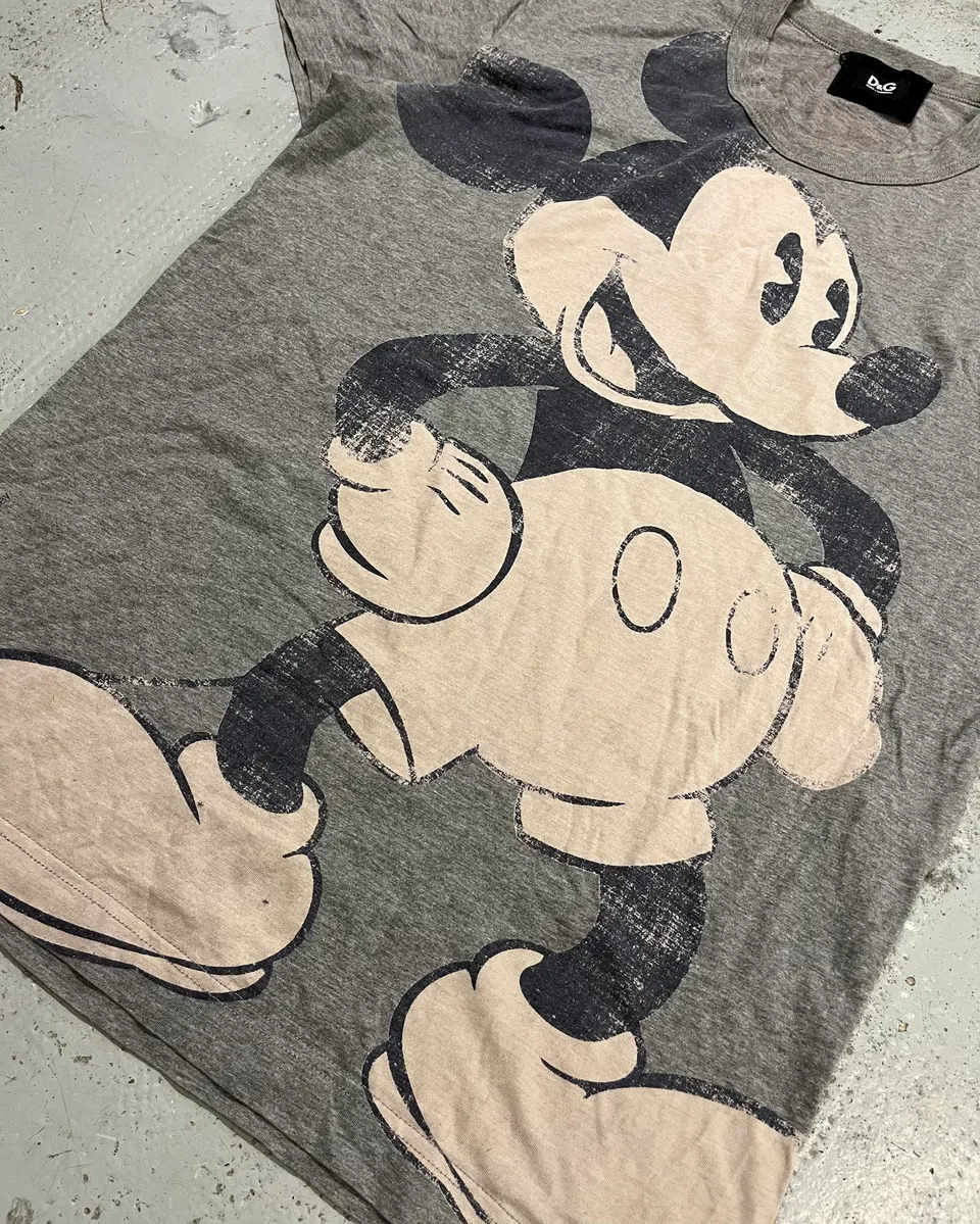 AW2010 Dolce & Gabbana Grey Mickey Comics T-Shirt - Image 6
