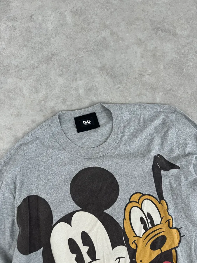 AW2010 Dolce & Gabbana Mickey & Pluto Grey Longsleeves - Image 5