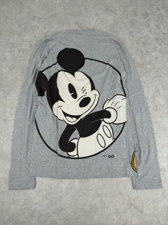 AW2010 Dolce & Gabbana Mickey & Pluto Grey Longsleeves - Image 8