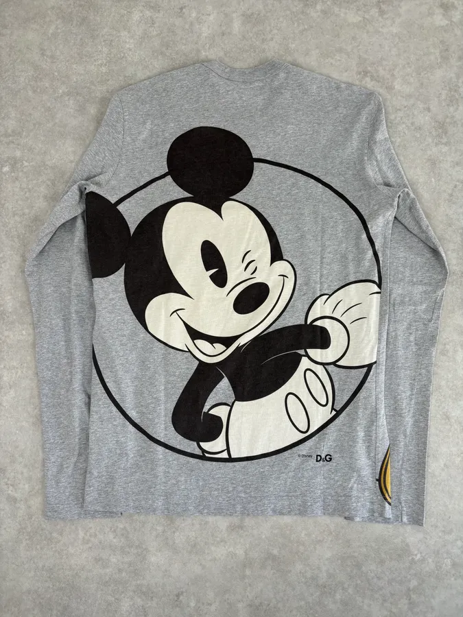 AW2010 Dolce & Gabbana Mickey & Pluto Grey Longsleeves - Image 6