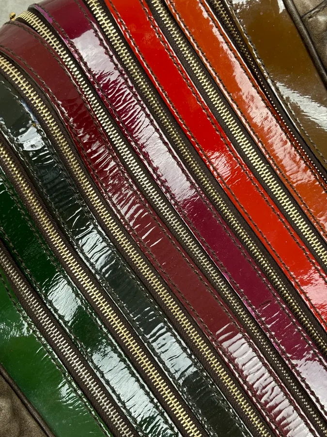 AW2010 Dolce & Gabbana Multicolor Leather Multi-Zip Shoulder Bag - Image 16