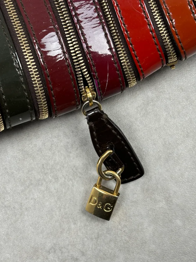 AW2010 Dolce & Gabbana Multicolor Leather Multi-Zip Shoulder Bag - Image 18