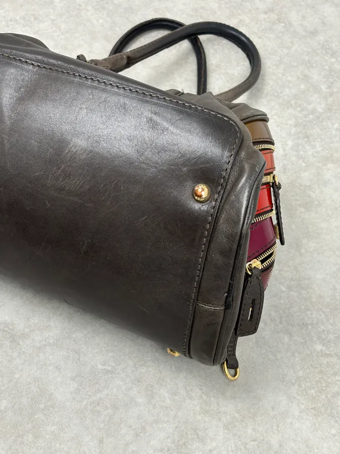 AW2010 Dolce & Gabbana Multicolor Leather Multi-Zip Shoulder Bag - Image 19