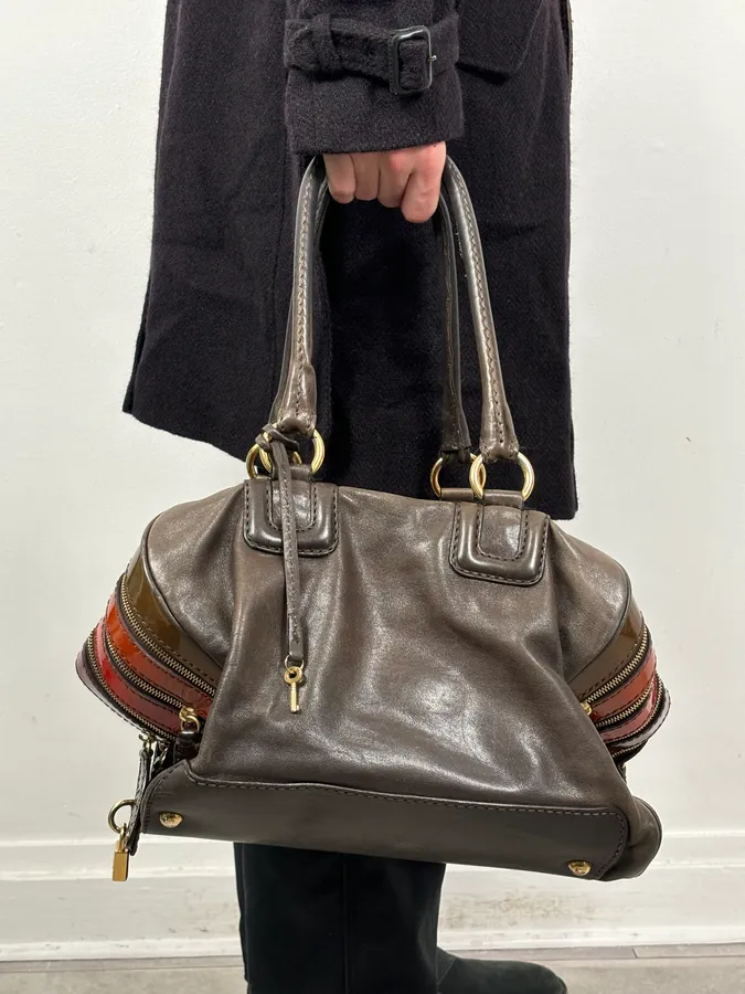 AW2010 Dolce & Gabbana Multicolor Leather Multi-Zip Shoulder Bag - Image 4
