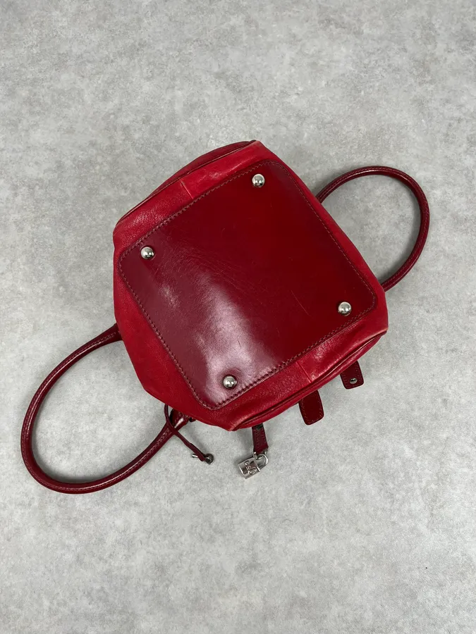 AW2010 Dolce & Gabbana Red Leather Multi-Zip Lily Bag - Image 10