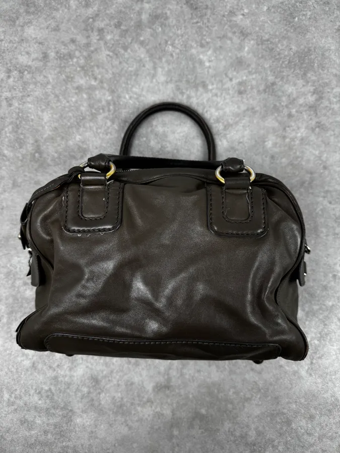 AW2010 Dolce & Gabbana Taupe Multi-Zip Leather Lily Bag - Image 4