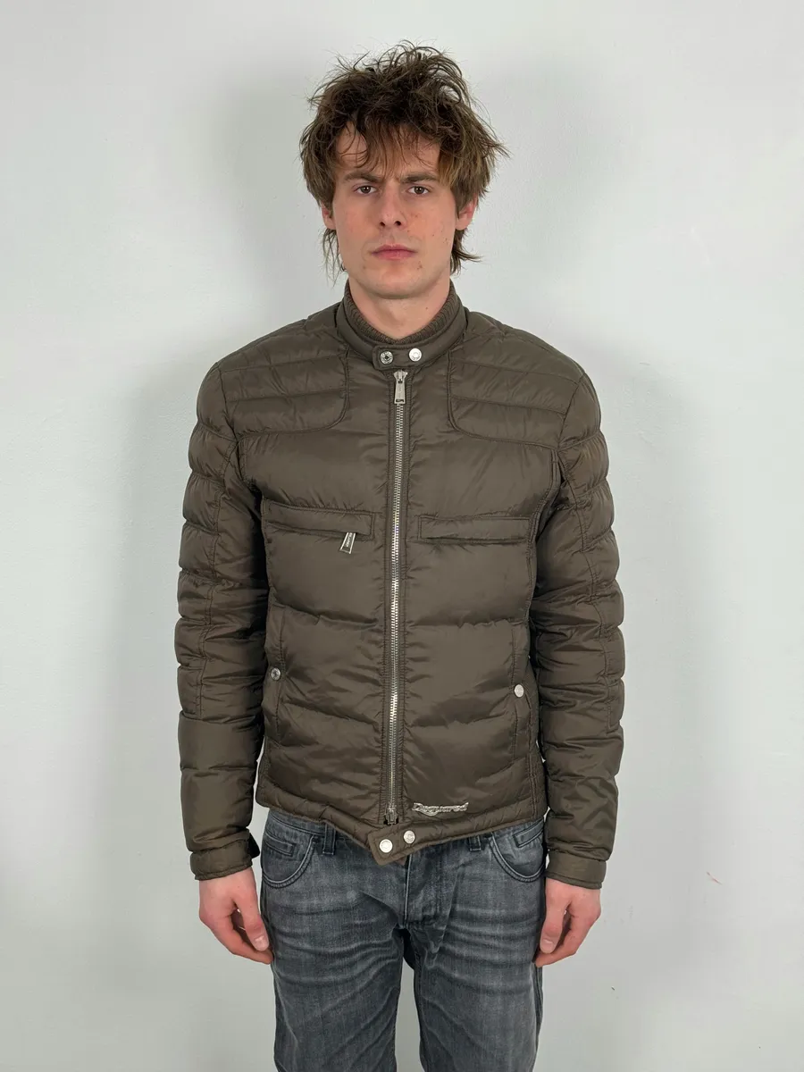 AW2010 Dsquared2 Brown Biker Puffer Jacket - Image 2