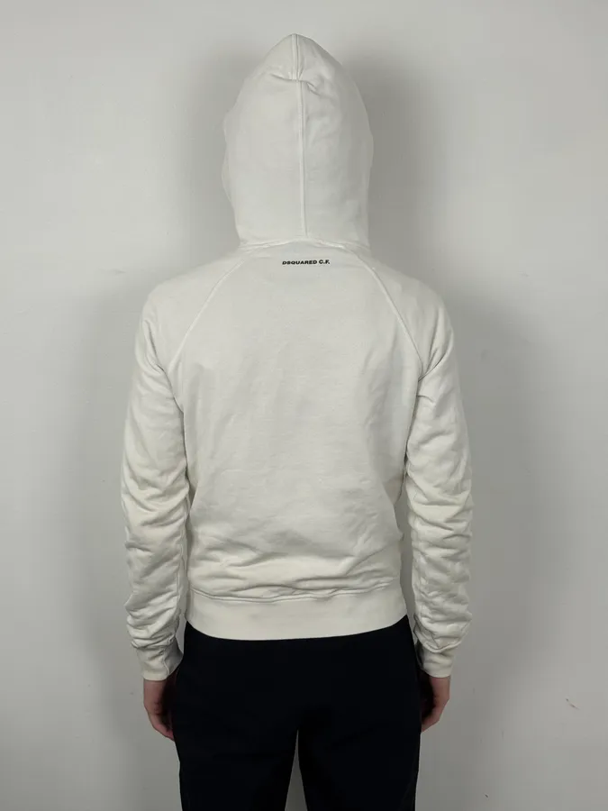 AW2010 Dsquared2 White Green Doe Deer Hoodie - Image 3
