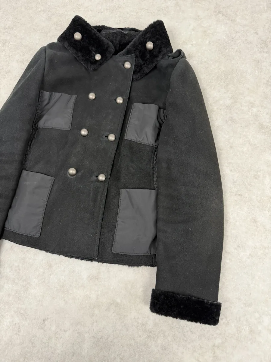 AW2010 Emporio Armani Black Officer Buttoned Jacket - Image 3