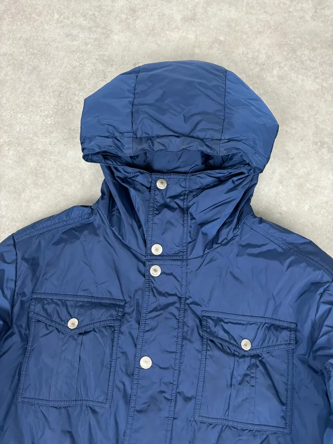 AW2010 Gucci Blue Hooded Quilted Puffer Jacket - Image 4